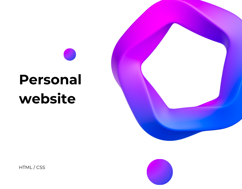my personal website html css project